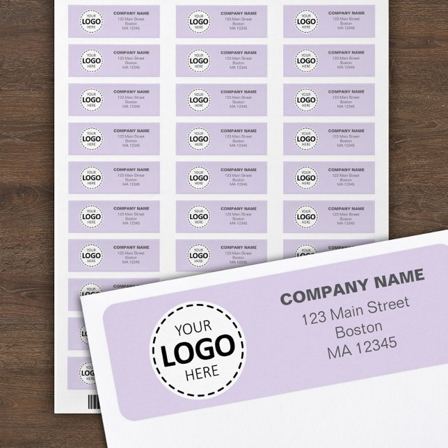 Custom Buisness Logo & Return Address Lavender Label (Creator Uploaded)