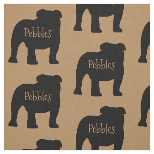 Custom Bulldog Dog Fabric