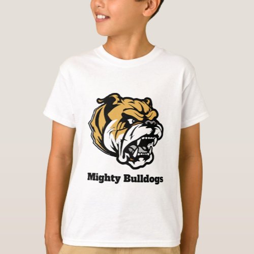 Custom Bulldogs Youth T_Shirt name and number