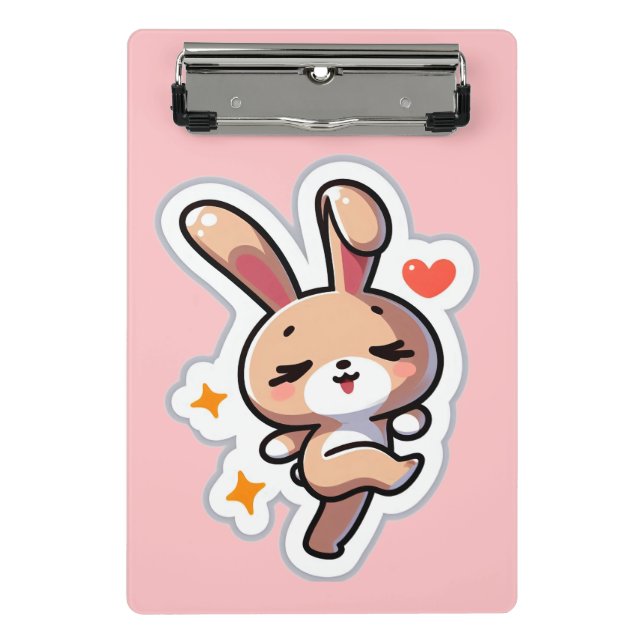 Custom Bunny Mini Clipboard (Front)