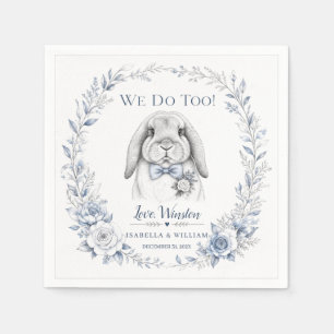 Custom Bunny Wedding Rabbit Wedding Pet Floral Napkins
