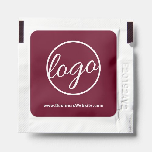 Custom Burgundy Business Logo Promotional Hand Sanitizer Packet
