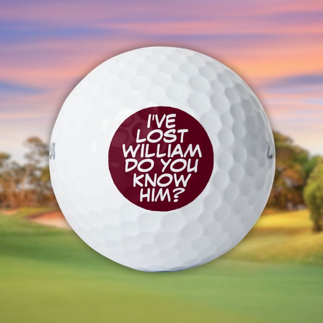 Custom Burgundy Red Funny Comic Book Lost Golf Balls (Custom Burgundy Red Funny Comic Book Lost Golf Balls)