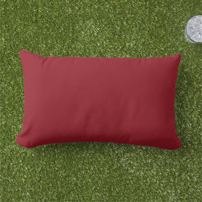 Custom Burgundy Red Outdoor 13" x 21" Pillow (Grass)