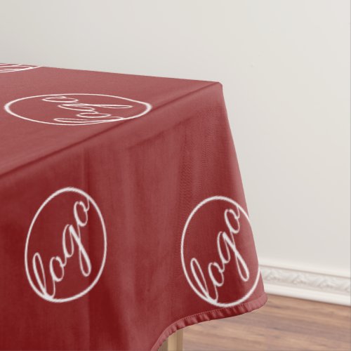 Custom Burgundy Trade Show Logo Business Tablecloth