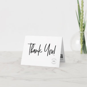 Custom Busines Logo Social Website Code Thank You  Card