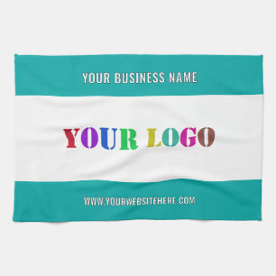 Custom Busines Logo Text and Colors Kitchen Towel