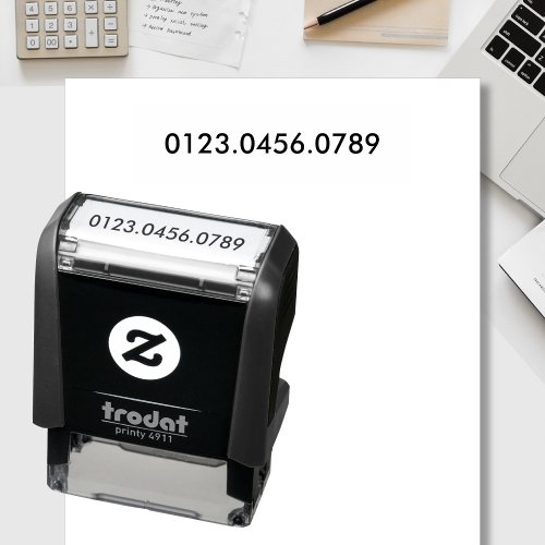 Custom Business Account Number Self_inking Stamp