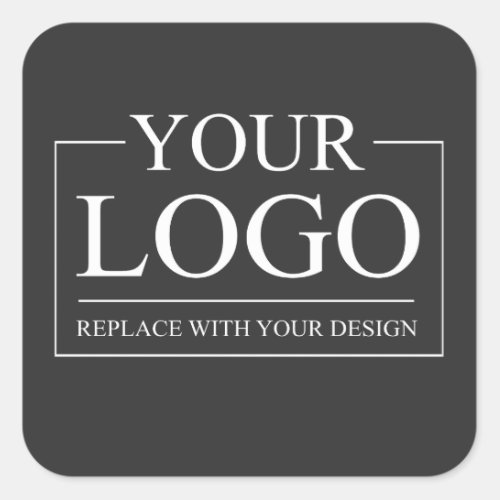 Custom Business ADD LOGO Company Professional  Square Sticker