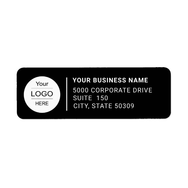 Custom Business Address Labels with Logo (Front)
