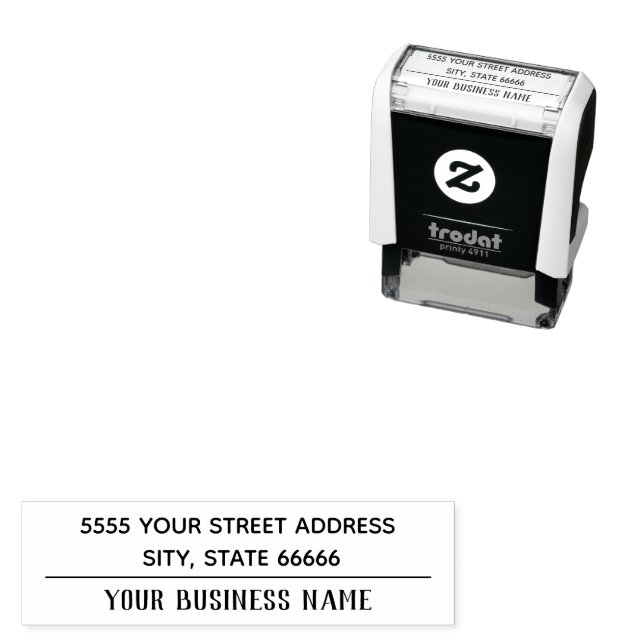 Custom Business Address Name Stamp - Personalized (In Situ)