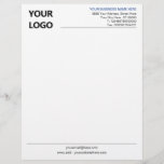 Custom Business Address Office Letterhead and Logo<br><div class="desc">Custom Colors and Font Your Business Letterhead with Logo - Add Your Logo - Image / Business Name - Company / Address - Contact Information - Resize and move or remove and add elements / image with customization tool.</div>