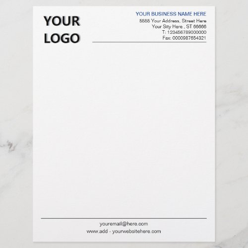 Custom Business Address Office Letterhead and Logo