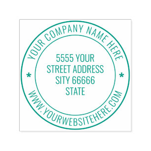 Custom Business Address Professional Round Stamp