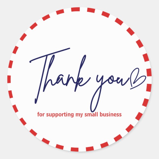 Custom Business Appreciation Stickers (Front)