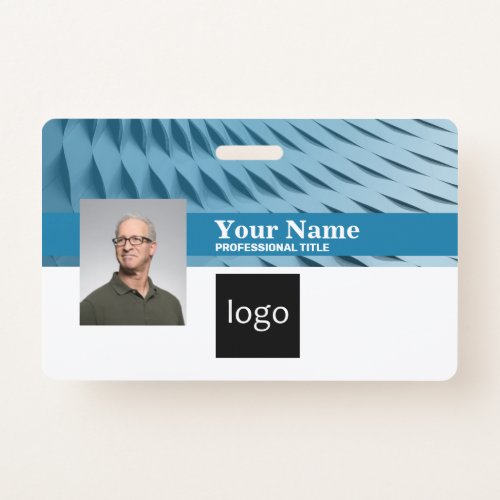 Custom Business Badge  Name Photo Logo Barcode