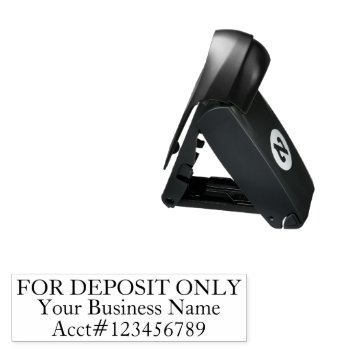 Custom Business Bank For Deposit Only Rubber Stamp by cutencomfy at Zazzle