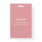 Custom Business Basic Employee Name Photo Pink