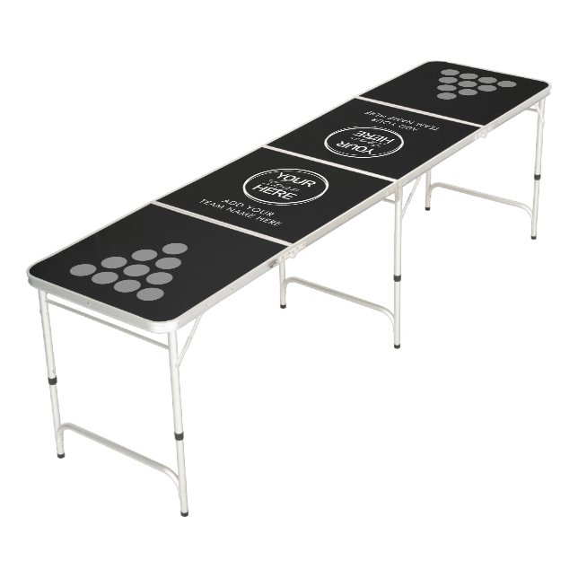 Custom Business Beer Pong Table with Logo (Angled)