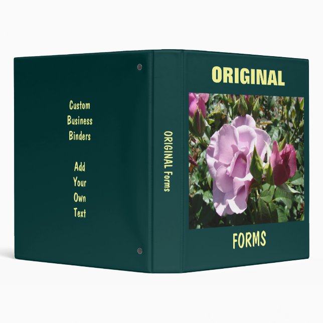 Custom Business binders Add Your Own Text (Background)