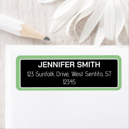 Custom Business Black Company Return Address Label