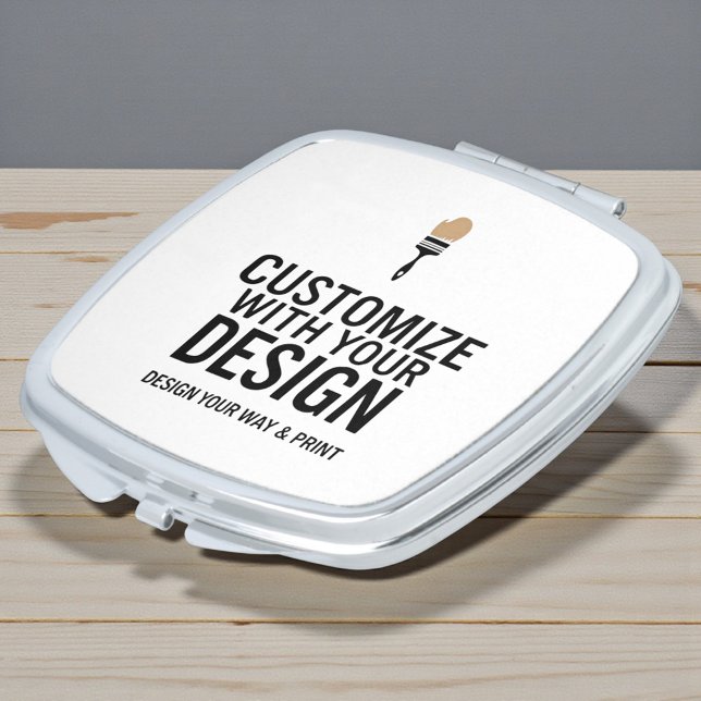 Custom Business Blank Company Branded Compact Mirror (Creator Uploaded)