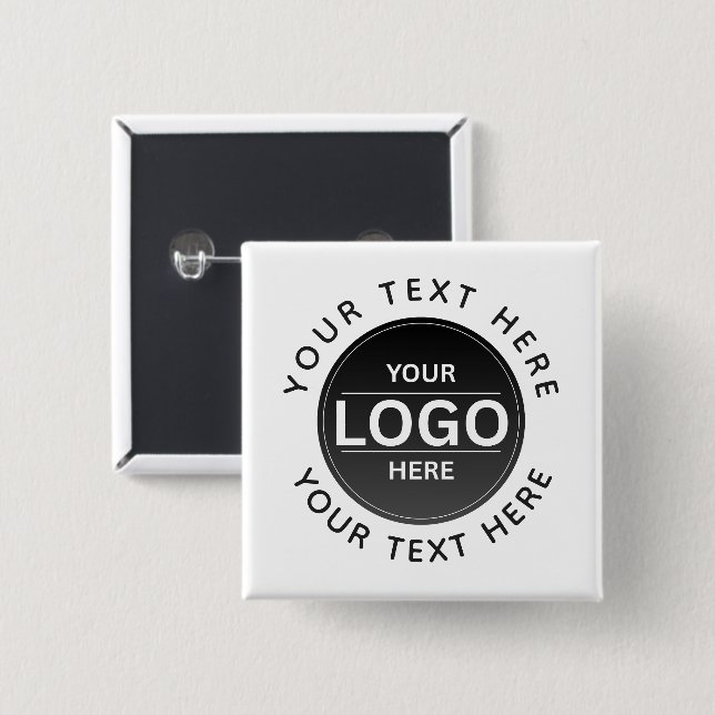 Custom Business Brand Logo Button (Front & Back)