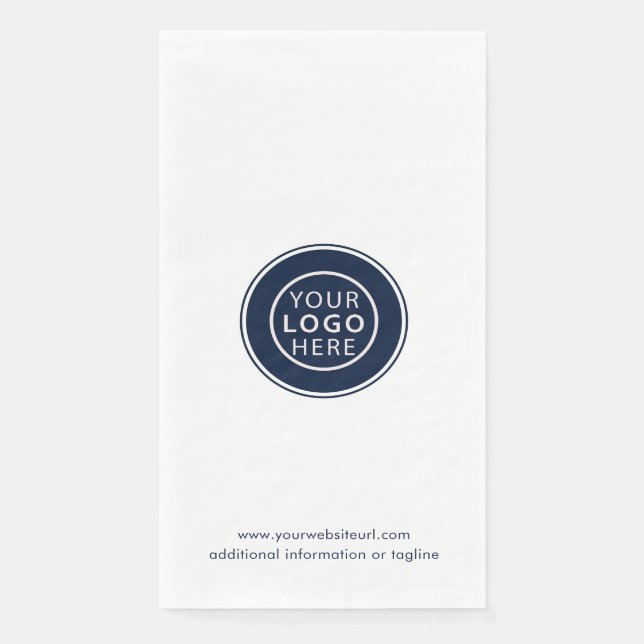 Custom Business Brand Logo Employees Custom Paper Guest Towels (Front)