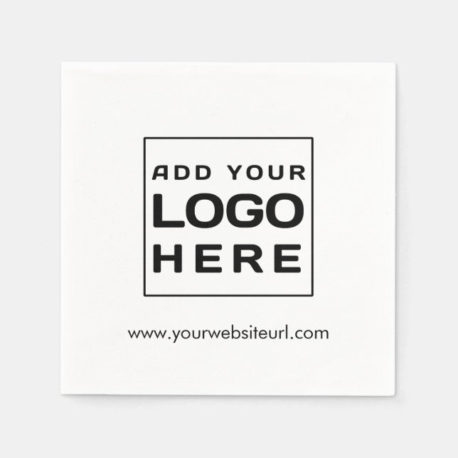Custom Business Brand Logo Employees Paper Napkins (Front)