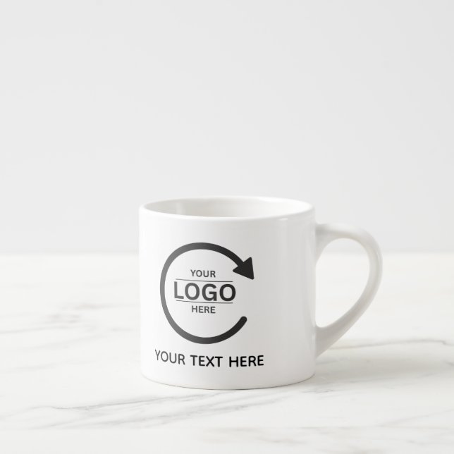 Custom Business Brand Logo Espresso Cup (Right)