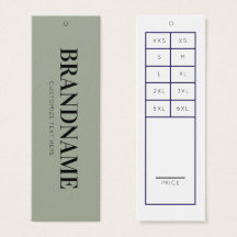 Custom Business Brand Name Price Hang Tag
