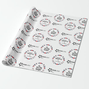 Custom Business Branded Logo Gift Christmas Wrapping Paper