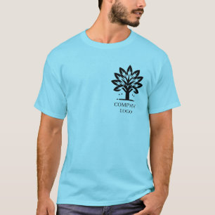 Custom Business Branded Logo QR Scan Code Text T-Shirt