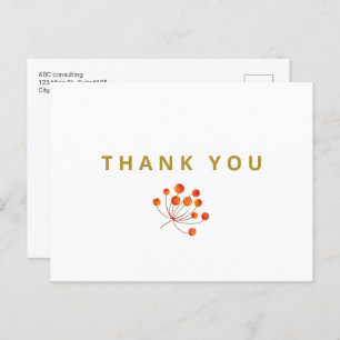 Custom Business Branded Logo Thank You Postcard