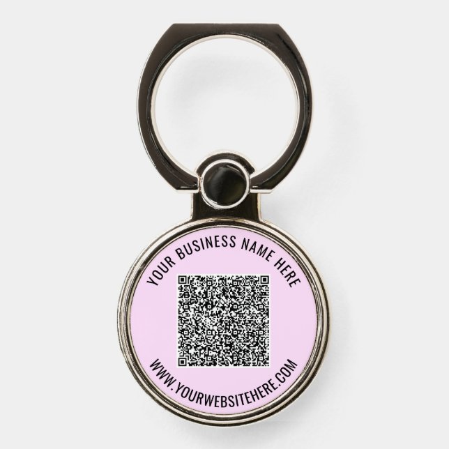 Custom Business Branded QR Code Phone Ring Stand (Front)