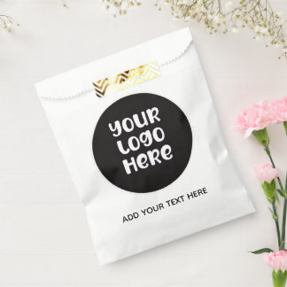 Custom Business Branding Logo and Text Favor Bag