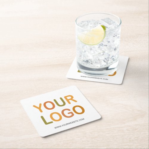 Custom Business Branding LOGO Square Paper Coaster