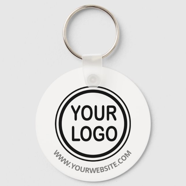 Custom Business Branding Logo Template Keychain (Front)