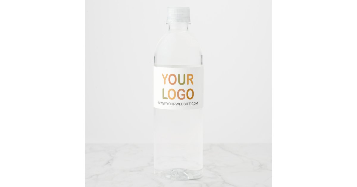 Custom Business Branding Logo Template Water Bottle Label | Zazzle.com