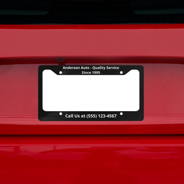 Custom Business Branding Personalized License Plate Frame (Creator Uploaded)