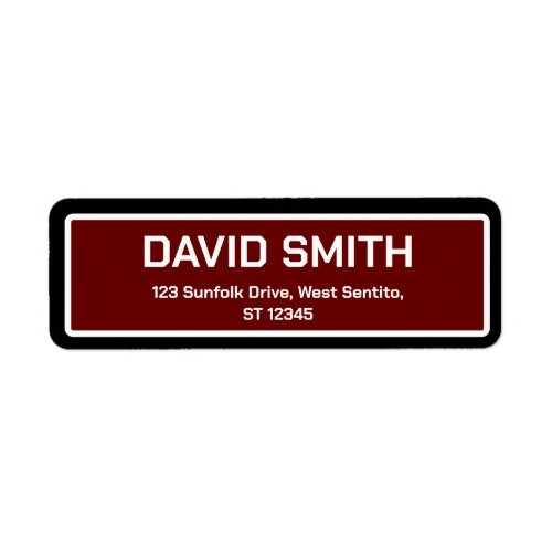 Custom Business Brown Company Return Address Label