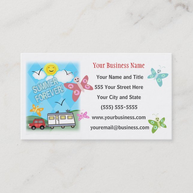 Custom Business Campgrounds / RV Sales Card (Front)