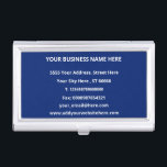 Custom Business Card Case with Your Own Design<br><div class="desc">Custom Colors and Font Personalized Full Contact Information Professional Modern Business Card Cases - Add Your Business Name - Company / Address / Phone / Fax / E-mail and Website - Contact Information - Choose / Add Your Favorite Background and Text / Font Colors - Resize and move or remove...</div>