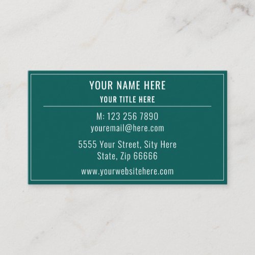 Custom Business Card _ Choose Your Favorite Colors