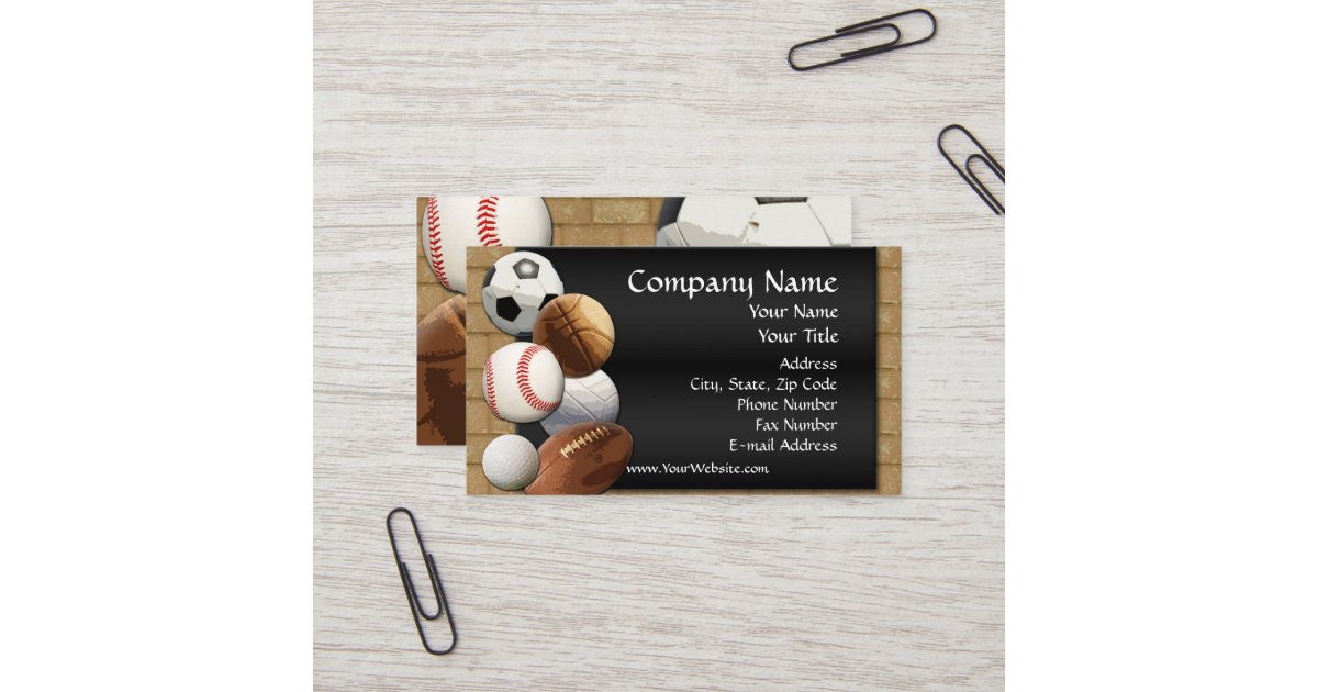 Custom Business Card, Design Online Sports Theme Business ...