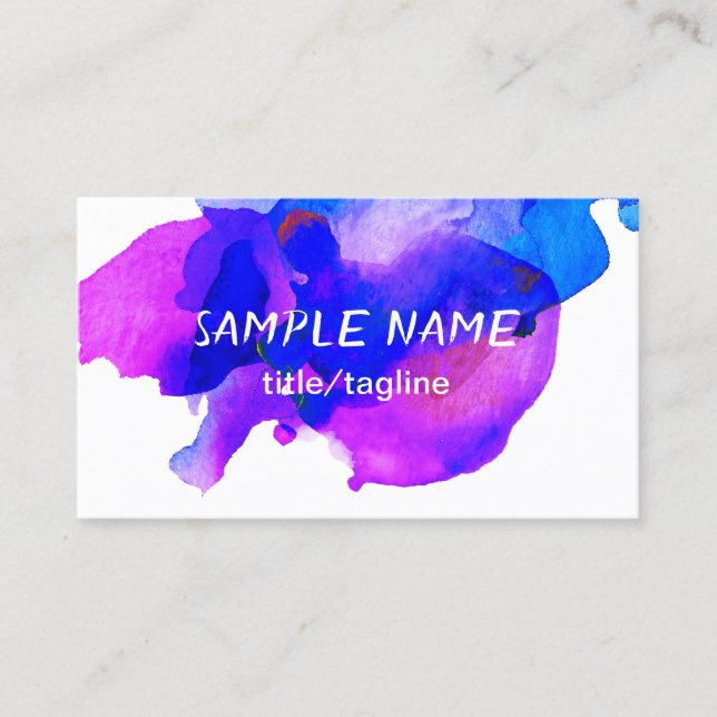 custom business card double sided abstract art (Front)