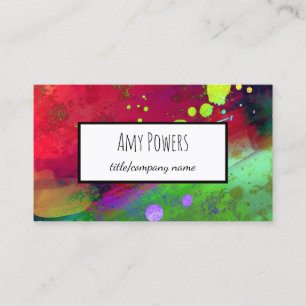 custom business card double sided abstract art