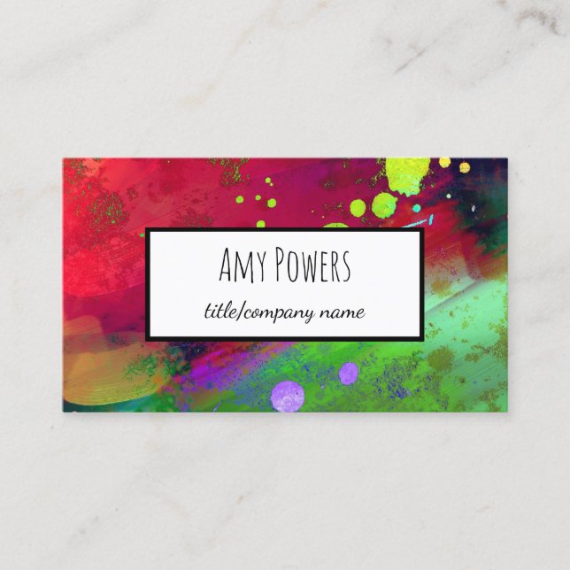 custom business card double sided abstract art (Front)