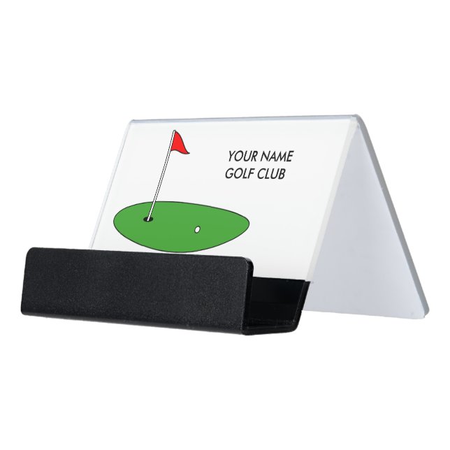 Custom business card holder for golf club (Angled Front)