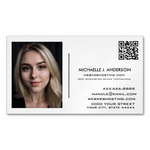 Custom Business Card Magnet - Personalized Photo